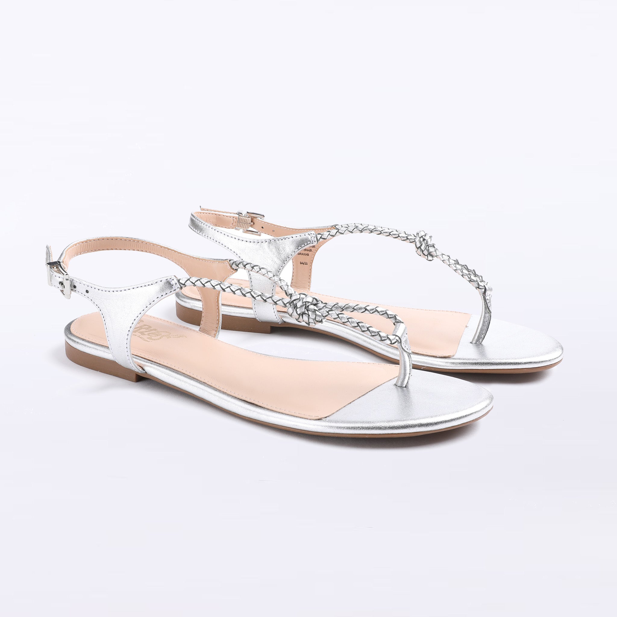 Buy Silver Flat Sandals for Women by Svrnaa Online | Ajio.com